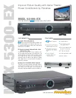 Panamax M5300-EX Specifications preview