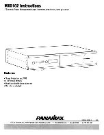 Panamax MX5102 Instruction Manual preview