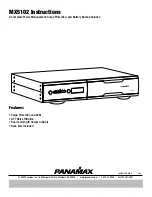 Panamax MX5102 Instructions Manual preview