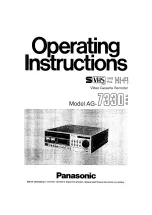 Panasonic AG-7330 Operating Instructions Manual preview