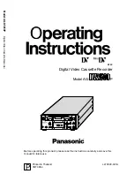 Panasonic AG-DV2500P Operating Instructions Manual preview