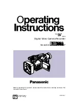 Panasonic AG-DVX100A - Pro 3-CCD MiniDV Proline... Operating Instructions Manual preview