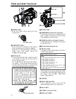 Preview for 10 page of Panasonic AG-DVX100A - Pro 3-CCD MiniDV Proline... Operating Instructions Manual