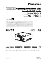 Preview for 64 page of Panasonic AG-HPD24PJ Operating Instructions Manual