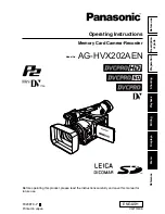 Panasonic AG-HVX202AEN Operating Instructions Manual preview