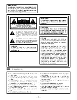 Предварительный просмотр 2 страницы Panasonic AJD440 - DVCPRO PLAYER Operating Instructions Manual