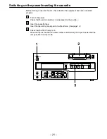 Предварительный просмотр 21 страницы Panasonic AJD440 - DVCPRO PLAYER Operating Instructions Manual