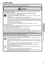 Preview for 27 page of Panasonic Aquarea WH-SDC12H6E5 Operating Instructions Manual