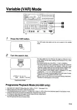 Предварительный просмотр 49 страницы Panasonic AU-65H Operating Instructions Manual