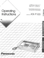 Предварительный просмотр 1 страницы Panasonic AUTO-LOGIC KX-F120 Operating Instructions Manual