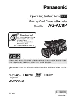 Panasonic AVCCAM AG-AC8PJ Operating Instructions Manual preview