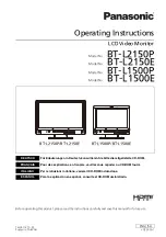 Panasonic BT-L1500PJ Operating Instructions Manual preview