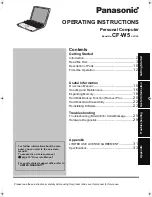 Preview for 1 page of Panasonic CF-W5MWEZZBM - Toughbook W5 - Core Duo 1.06... Operating Instructions Manual