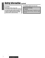 Предварительный просмотр 3 страницы Panasonic CQ-C3203U Operating Instructions Manual