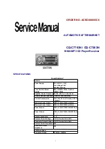 Предварительный просмотр 1 страницы Panasonic CQ-C7703N Service Manual