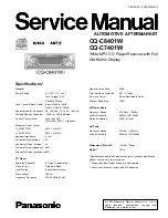 Panasonic CQ-C8401W Service Manual preview