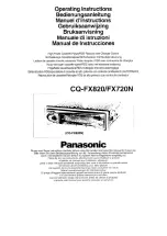 Panasonic CQ-FX820 Operating Instructions Manual preview