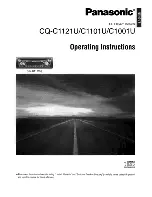 Panasonic CQC1121U - AUTO RADIO/CD DECK Operating Instructions Manual preview