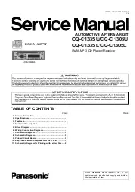 Предварительный просмотр 1 страницы Panasonic CQC1335U - AUTO RADIO/CD DECK Service Manual