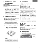 Предварительный просмотр 3 страницы Panasonic CQC1401U - AUTO RADIO/CD DECK Service Manual