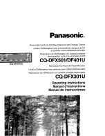 Panasonic CQDFX501U - AUTO RADIO/CD DECK Operating Instructions Manual предпросмотр