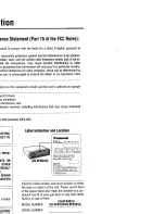 Предварительный просмотр 2 страницы Panasonic CQDFX501U - AUTO RADIO/CD DECK Operating Instructions Manual