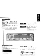 Предварительный просмотр 11 страницы Panasonic CQDFX501U - AUTO RADIO/CD DECK Operating Instructions Manual