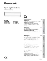 Panasonic CS-CE9PKE Operating Instructions Manual preview