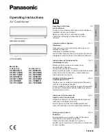 Panasonic CS-RE9QKE Operating Instructions Manual preview