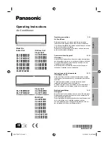 Предварительный просмотр 1 страницы Panasonic CS-TZ20WKEW Operating Instructions Manual