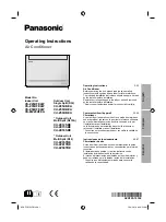 Panasonic CS-Z25UFEAW Operating Instructions Manual preview