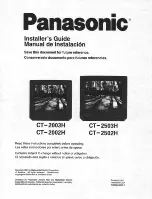 Panasonic CT- 2003H Installer'S Manual предпросмотр