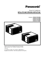 Panasonic CW-XC103VU Installation And Operating Instructions Manual preview