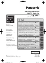 Panasonic CZ-ANC3 Operating Instructions Manual preview