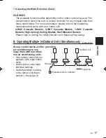 Preview for 17 page of Panasonic CZ-RWSU2N Operating Instructions Manual