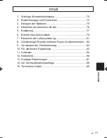 Preview for 71 page of Panasonic CZ-RWSU2N Operating Instructions Manual