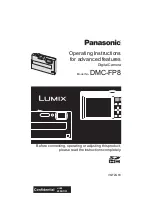 Preview for 1 page of Panasonic DMC-FP8S - Lumix Digital Camera Operating Instructions Manual