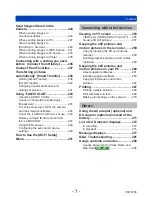 Предварительный просмотр 7 страницы Panasonic DMC-ZS30W Owner'S Manual