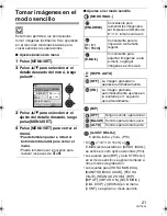 Preview for 21 page of Panasonic DMCFZ8K - Lumix Digital Camera Instrucciones De Funcionamiento