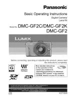 Panasonic DMCGF2 - DIGITAL CAMERA-ADV FEATURES Operating Instructions Manual preview