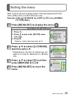 Предварительный просмотр 25 страницы Panasonic DMCTS10 Basic Operating Instructions Manual