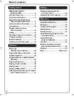 Preview for 4 page of Panasonic DMP-BD70V - Blu-ray Disc/VHS Multimedia... Operating Instructions Manual