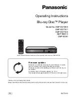 Panasonic DMP-BDT260 Operating Instructions Manual preview