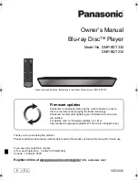 Panasonic DMP-BDT330 Owner'S Manual preview