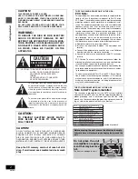 Предварительный просмотр 2 страницы Panasonic DMR-E60S Operating Instructions Manual