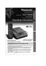 Panasonic EASE-PHONE KX-T4400 Operating Instructions Manual preview