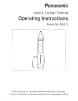 Panasonic ER-412 Operating Instructions preview