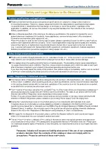 Preview for 4 page of Panasonic ERJ C1 Series Manual