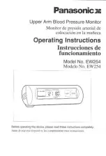 Preview for 1 page of Panasonic EW254 Operating Instructions Manual