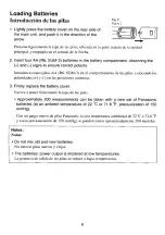 Preview for 9 page of Panasonic EW254 Operating Instructions Manual